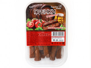 Ресторанные гренки со вкусом стейка: Сурские гренки Томат спайси (100 гр)